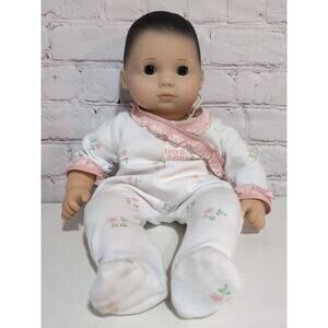 Bitty Baby Doll 2014 American Girl Brown Eyes Hair Open Close Diaper Sleeper PJ